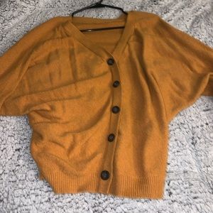 Fall Orange Button Down Sweater